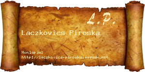 Laczkovics Piroska névjegykártya